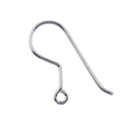 Silver Overlay Plain Earwire for jewelry making with polished finish