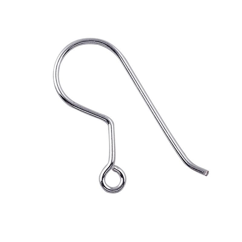 Silver Overlay Plain Earwire for jewelry making with polished finish