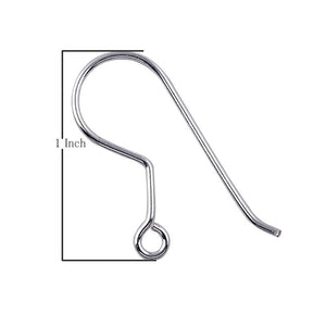 Silver Overlay Plain Earwire for jewelry making with polished finish