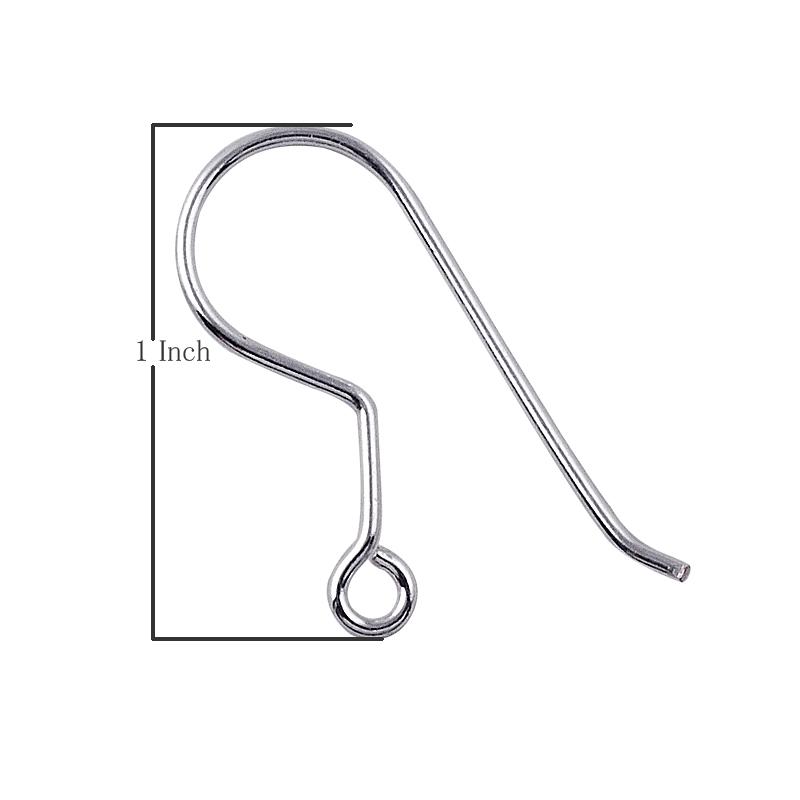 Silver Overlay Plain Earwire for jewelry making with polished finish