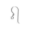 Silver Overlay Coil Hook Earwire for jewelry making with polished finish