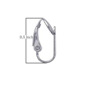 Silver Overlay Leverback Clip Earwire for jewelry making with polished finish