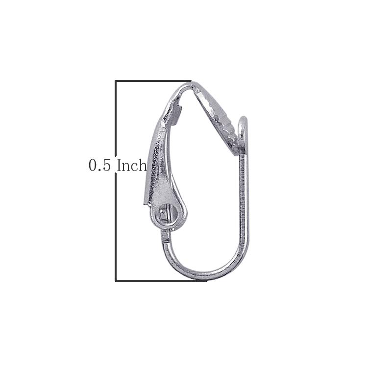 Silver Overlay Leverback Clip Earwire for jewelry making with polished finish