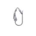 Silver Overlay Leverback Clip Earwire for jewelry making with polished finish