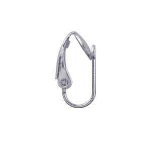 Silver Overlay Leverback Clip Earwire for jewelry making with polished finish