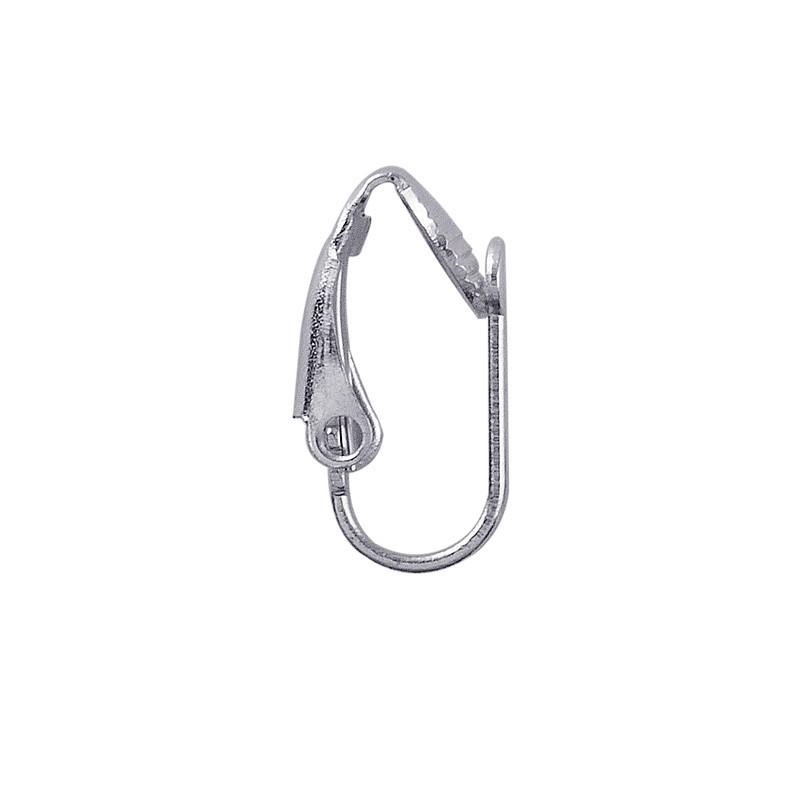 Silver Overlay Leverback Clip Earwire for jewelry making with polished finish