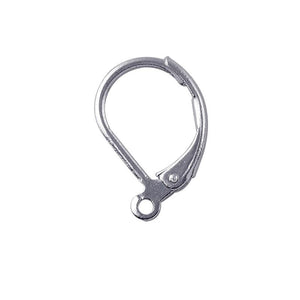 Silver Overlay Leverback Hoop Earwire for jewelry making with polished finish