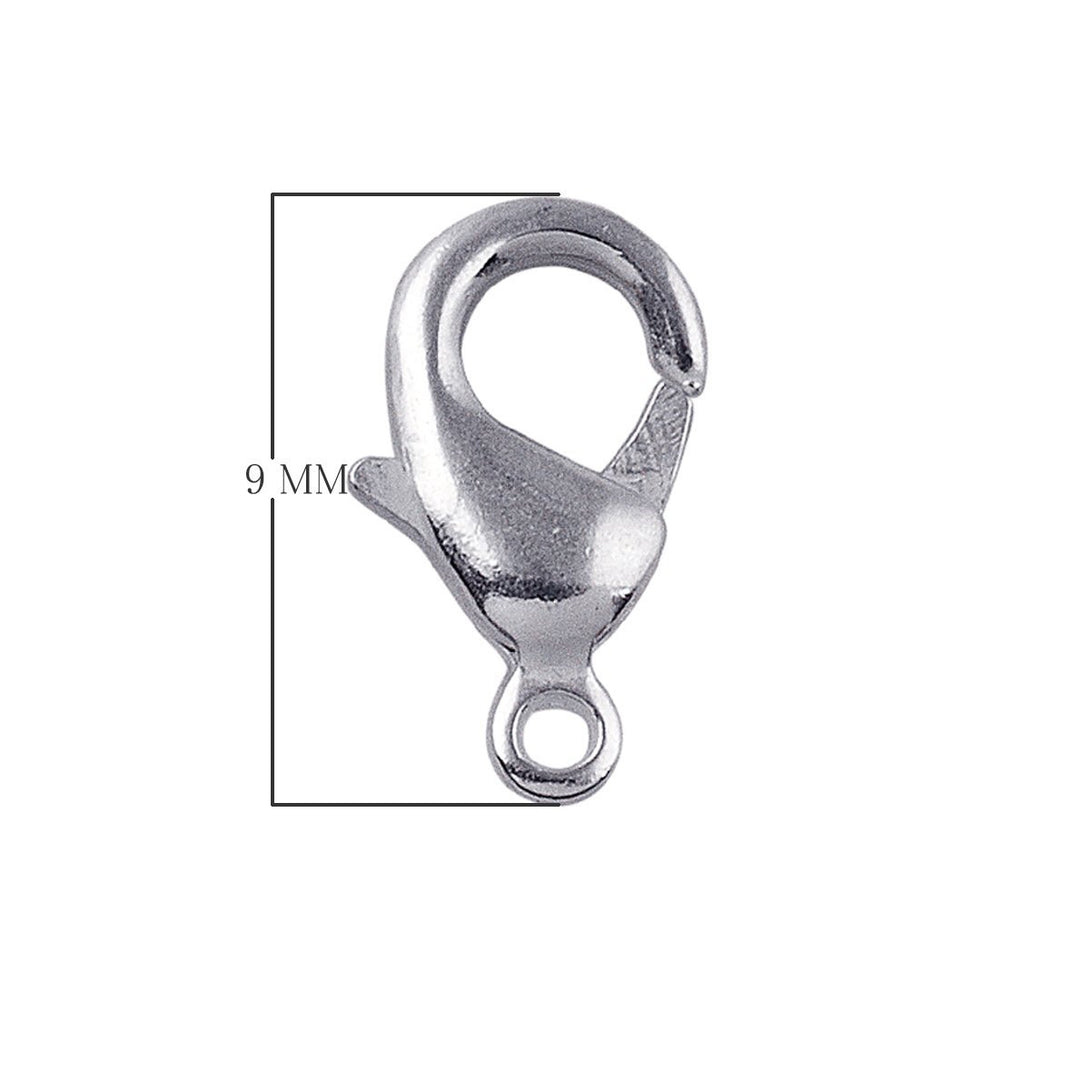 FSF-114-9MM Silver Overlay Lobster Or Fish Clasp,Also Known as a Trigger Clasp Beads Bali Designs Inc 