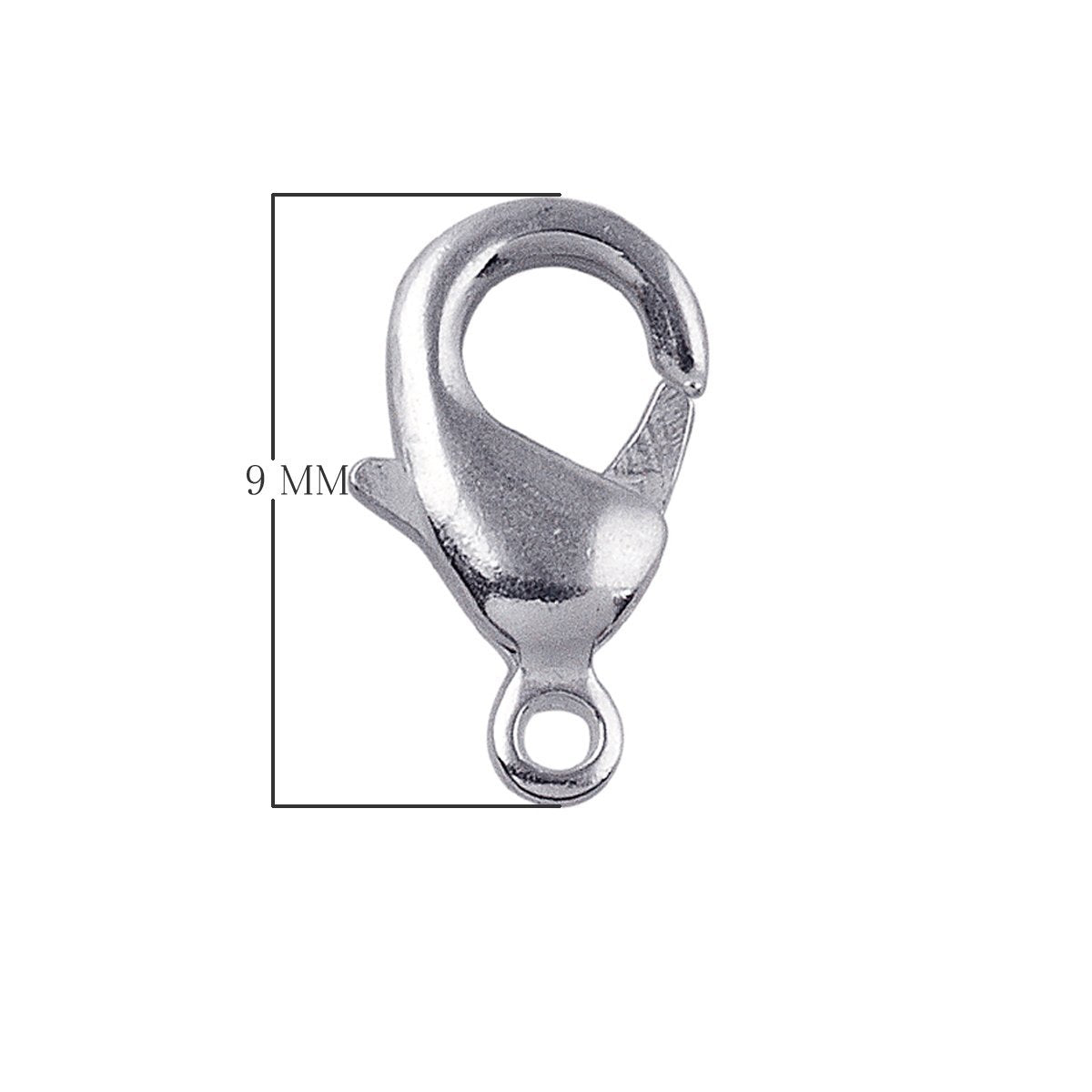 Silver Overlay Lobster Clasp for jewelry making with polished finish