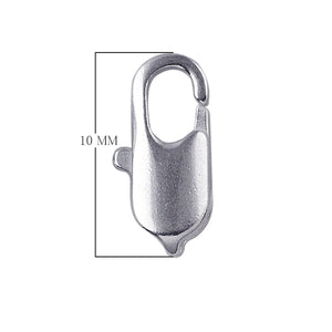 Silver Overlay Rectangular Lobster Clasp for jewelry making with polished finish