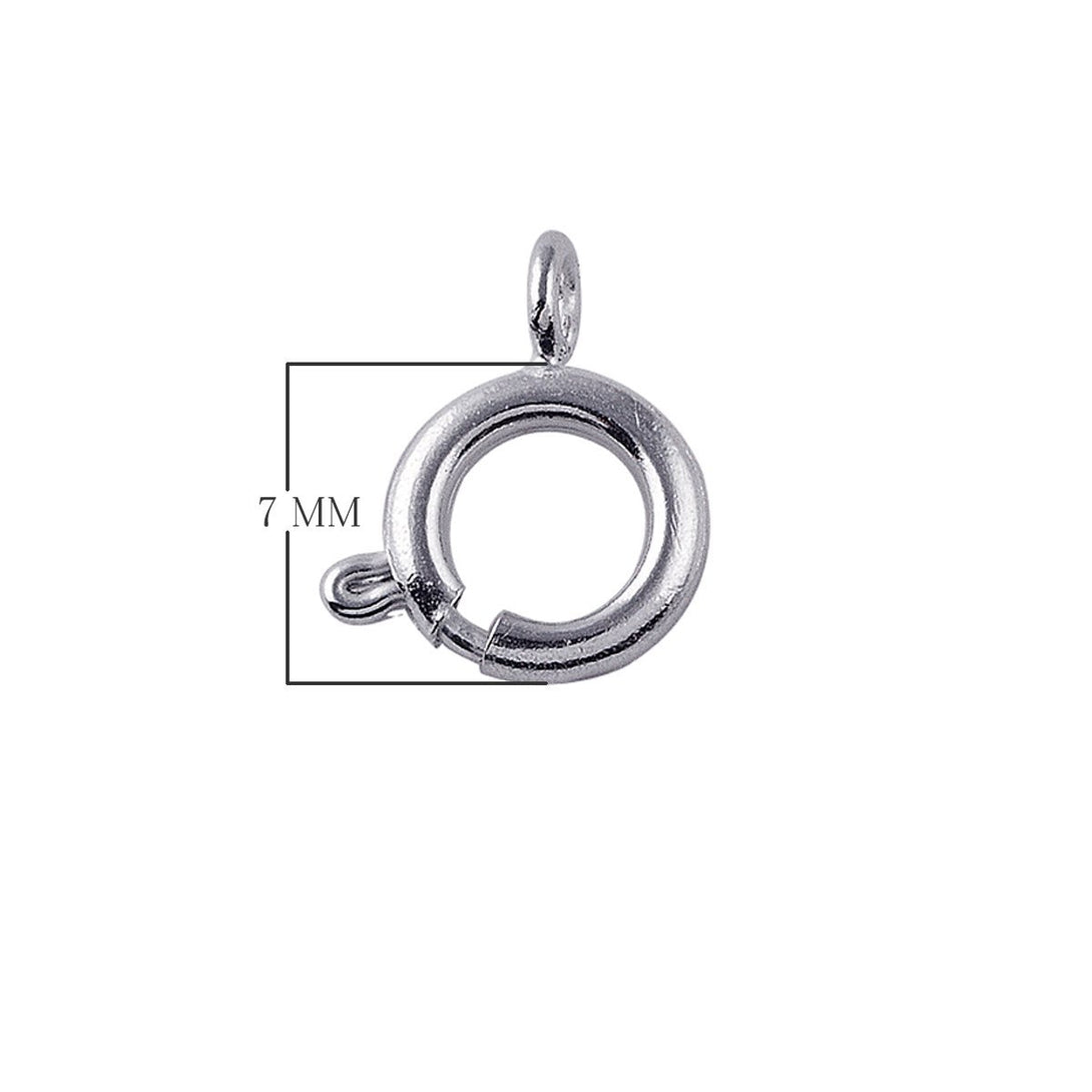 Silver Overlay Spring Ring Clasp for jewelry making with polished finish