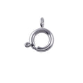 Silver Overlay Spring Ring Clasp for jewelry making with polished finish