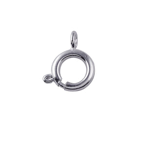 Silver Overlay Spring Ring Clasp for jewelry making with polished finish