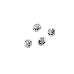 Silver Overlay Crimp Bead for jewelry making with polished finish