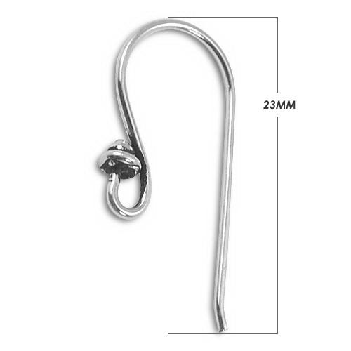 FSF-126 Silver Overlay Earwire Beads Bali Designs Inc 