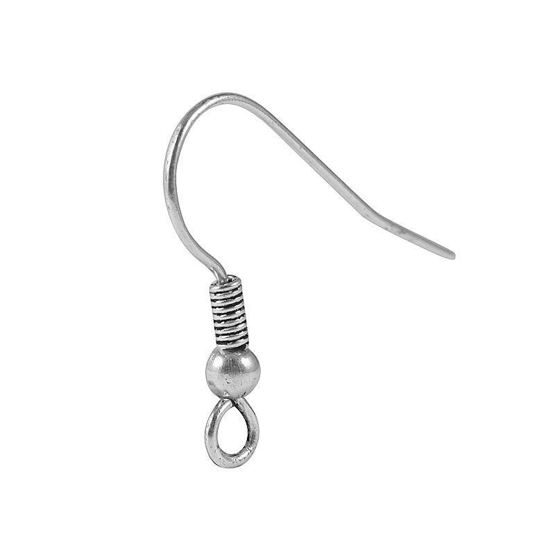 Silver Overlay Fish Hook Earwire handcrafted in India for wholesale jewelry findings