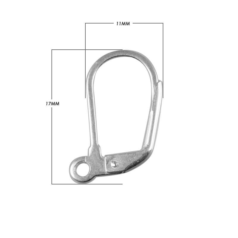Silver Overlay Leverback Earwire handcrafted in India for wholesale jewelry making