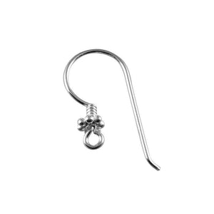 Silver Overlay Beaded Earwire handcrafted in India for wholesale jewelry making