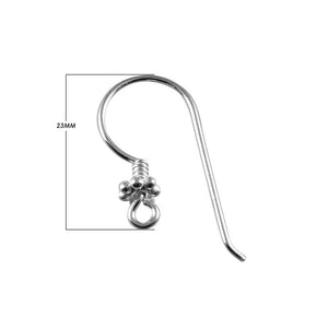 Silver Overlay Beaded Earwire handcrafted in India for wholesale jewelry making