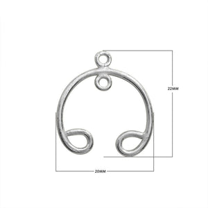 Bulk Silver Overlay Over copper chandelier earring findings in various geometric shapes with multiple attachment loops for jewelry manufacturing.