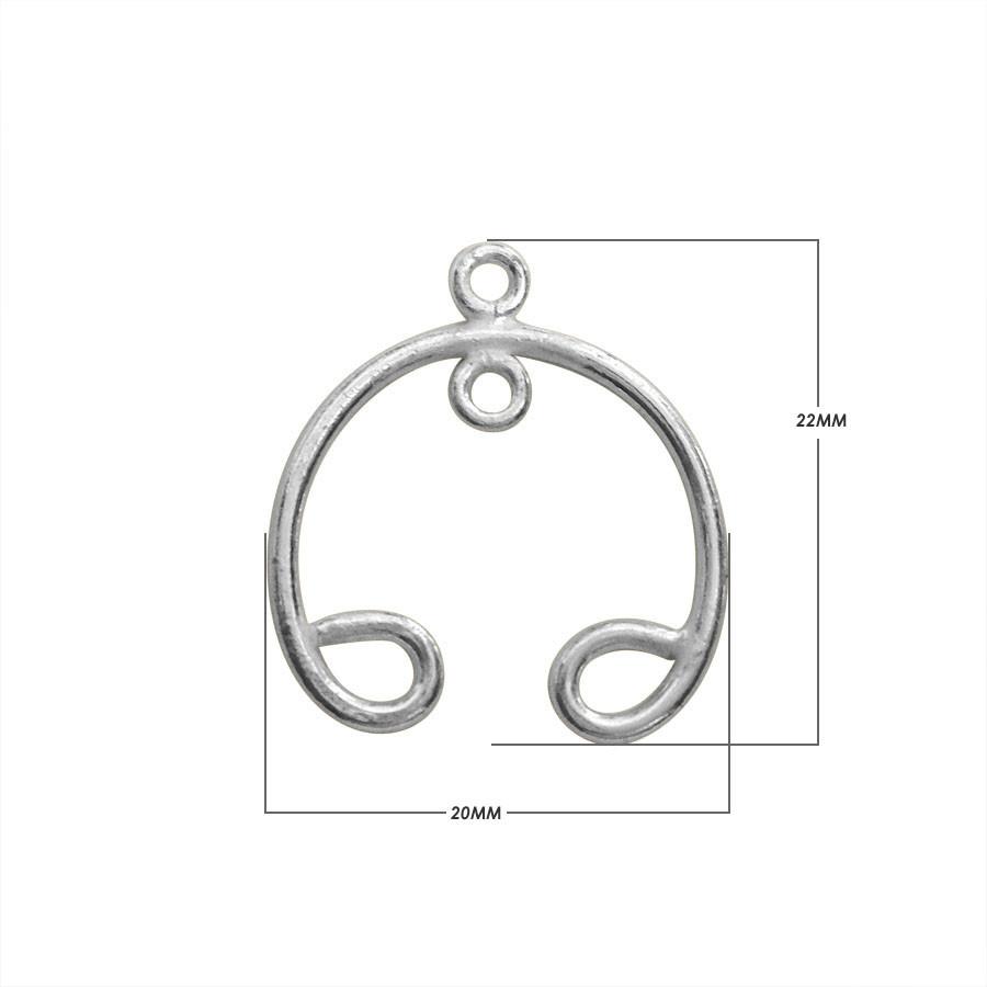 Bulk Silver Overlay Over copper chandelier earring findings in various geometric shapes with multiple attachment loops for jewelry manufacturing.