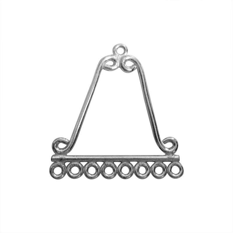 Bulk collection of Silver Overlay Over copper jewelry findings including teardrop, circular, and arch chandelier frames with an integrated loop ear cuff for professional manufacturing.