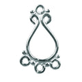 Silver Overlay Filigree Teardrop Connector Wholesale handcrafted in India with polished decorative design