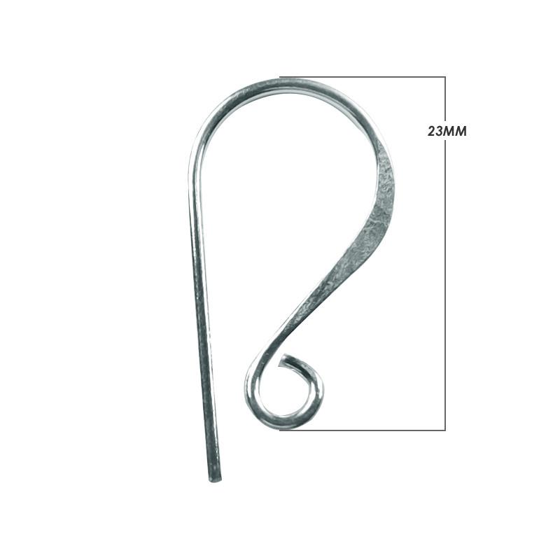 Silver Overlay Swirl Earwire Wholesale handcrafted in India with polished minimalist design