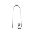 Silver Overlay Long Hook Earwire Wholesale handcrafted in India with ball-end polished design