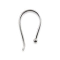Silver Overlay Ball End Earwire Wholesale handcrafted in India with polished curved hook design