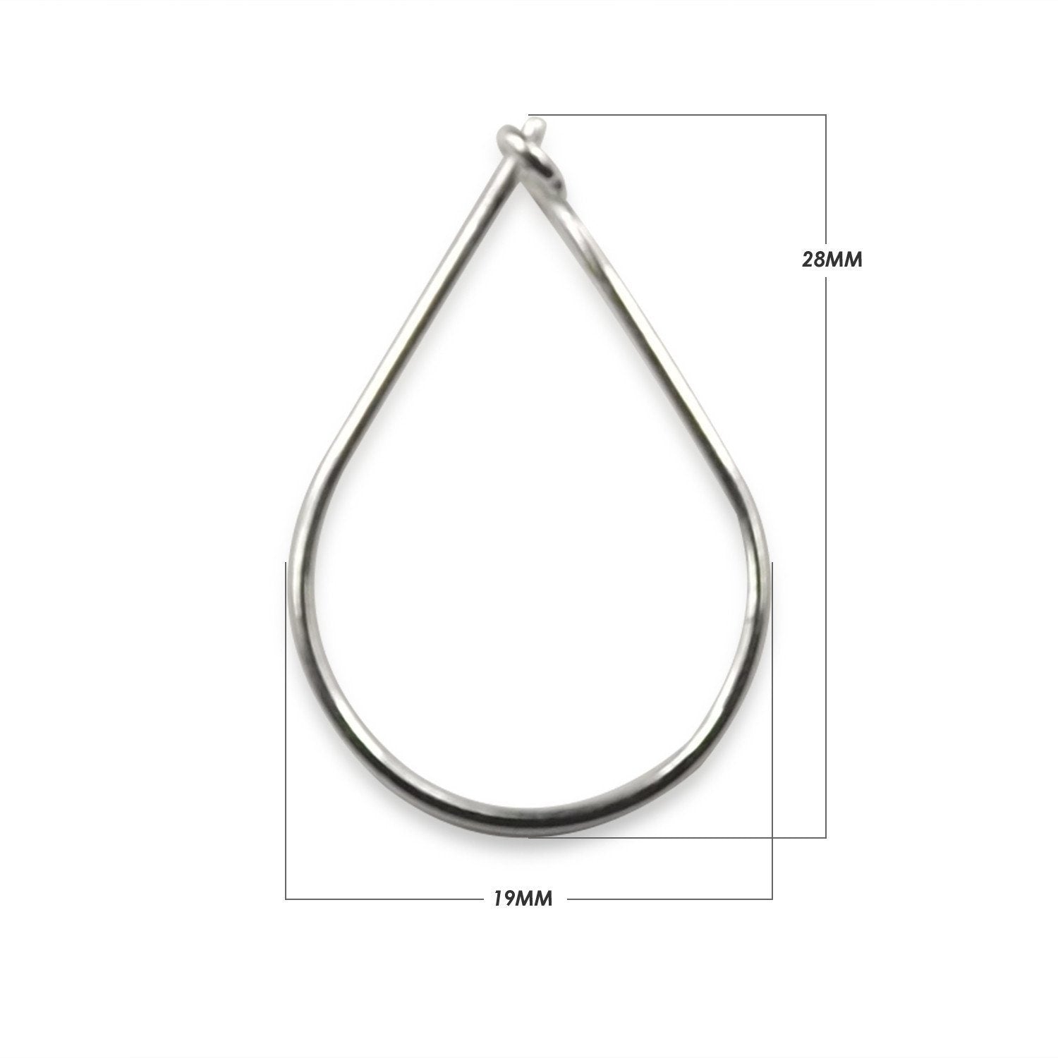 Silver Overlay Pear Shape Hoop Earwire Wholesale handcrafted in India with polished finish