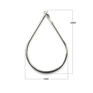 Silver Overlay Pear Shape Hoop Earwire Wholesale handcrafted in India with polished finish