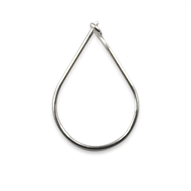 Silver Overlay Pear Shape Hoop Earwire Wholesale handcrafted in India with polished finish