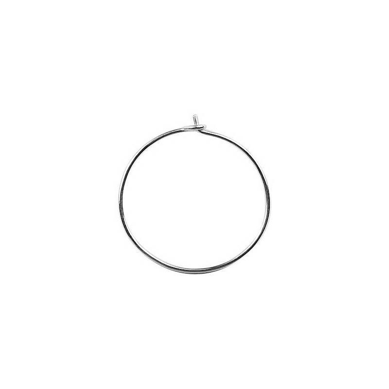 FSF-174-20MM Silver Overlay Circle Shape Earwire Beads Bali Designs Inc 