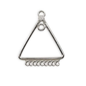 Silver Overlay Triangle Earwire With Multi Loop Wholesale handcrafted in India with polished finish