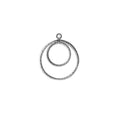 Silver Overlay Double Circle Earwire Connector Wholesale handcrafted in India with textured polished finish