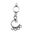 Silver Overlay Spiral Drop Earwire Connector Wholesale handcrafted in India with polished silver overlay finish