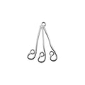 Silver Overlay Triple Drop Earwire Connector Wholesale handcrafted in India with polished silver overlay finish