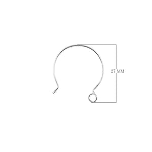 Silver Overlay Classic Round Loop Earwire Wholesale handcrafted in India with polished silver overlay finish