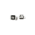 Silver Overlay Square Earring Back Wholesale handcrafted in India with polished silver overlay finish
