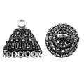 Silver Overlay Dome Jhumka Bead Cap Wholesale handcrafted in India with polished silver overlay finish