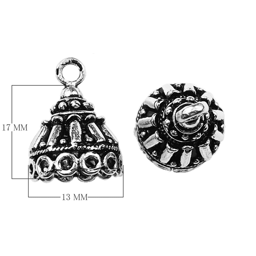 FSF-210 Silver Overlay Chandelier Earring Finding Round Shape Beads Bali Designs Inc 