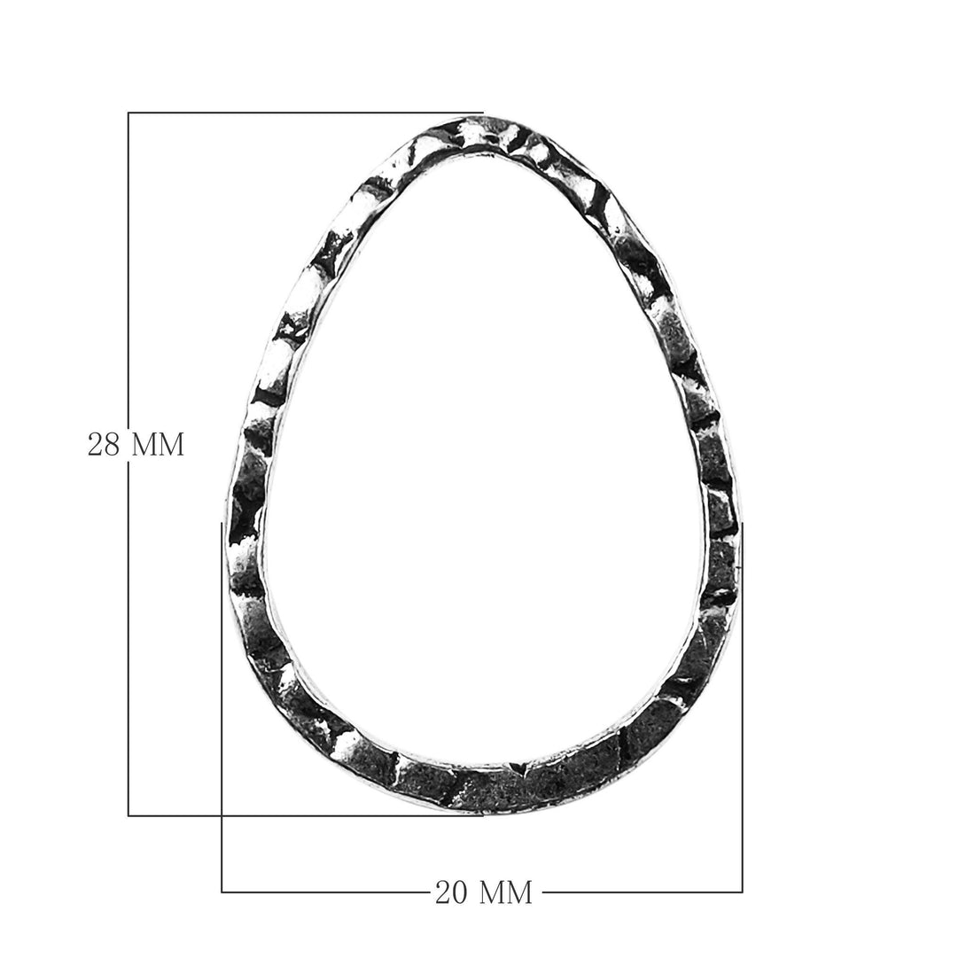 FSF-211 Silver Overlay Chandelier Earring Finding Pear Shape Beads Bali Designs Inc 