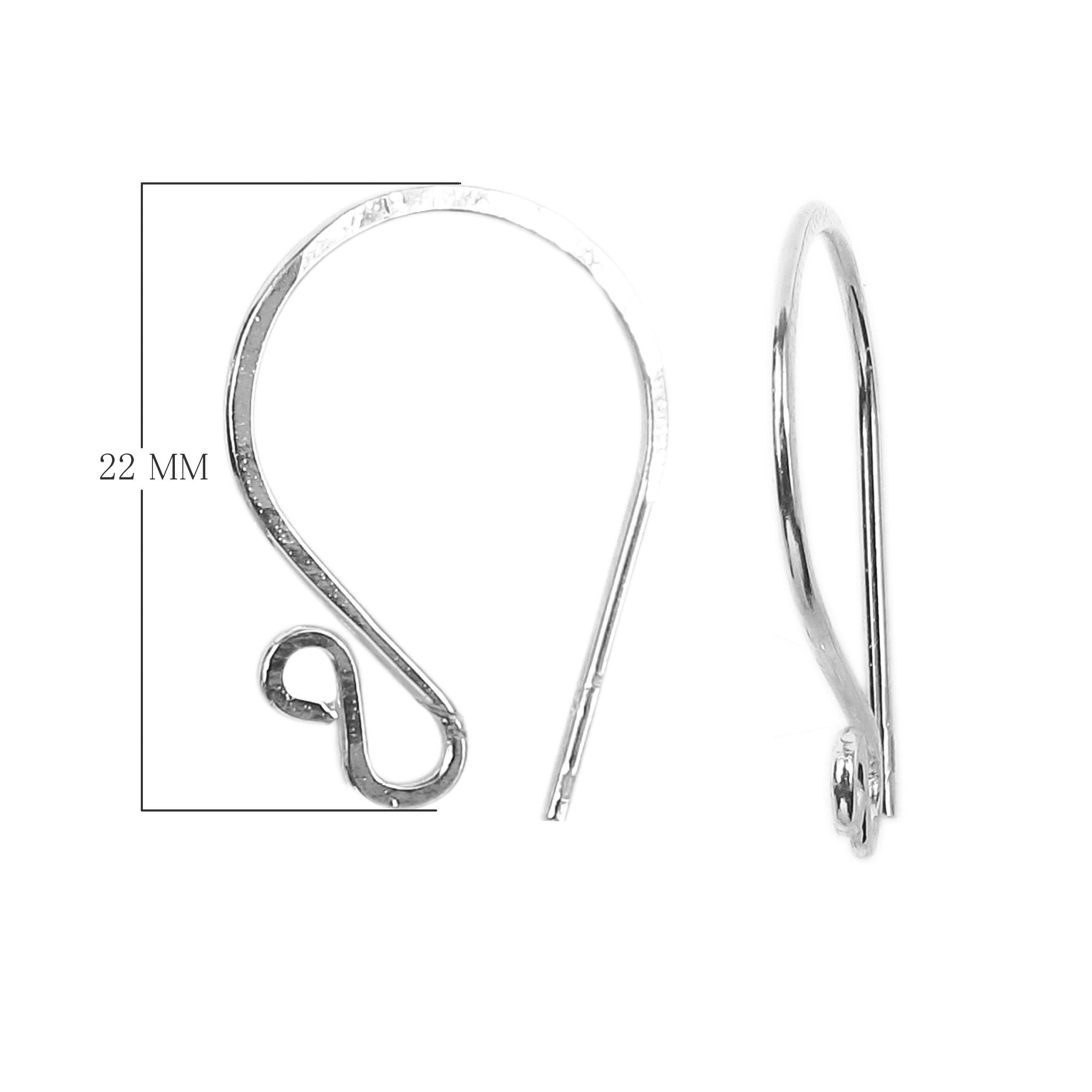 Silver Overlay Loop Hook Earwire Wholesale handcrafted in India with polished silver overlay finish