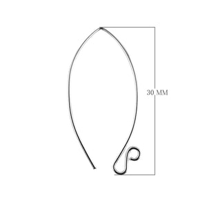 FSF-222 Silver Overlay 20 Gauge Marquise Shape Elegant Clean Wire Simply The Best Stylish Earwire Beads Bali Designs Inc 