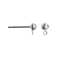 Silver Overlay Ball Stud Earwire Wholesale handcrafted in India with polished silver overlay finish
