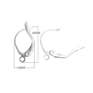 Silver Overlay Lever Back Earwire Wholesale handcrafted in India with polished silver overlay finish