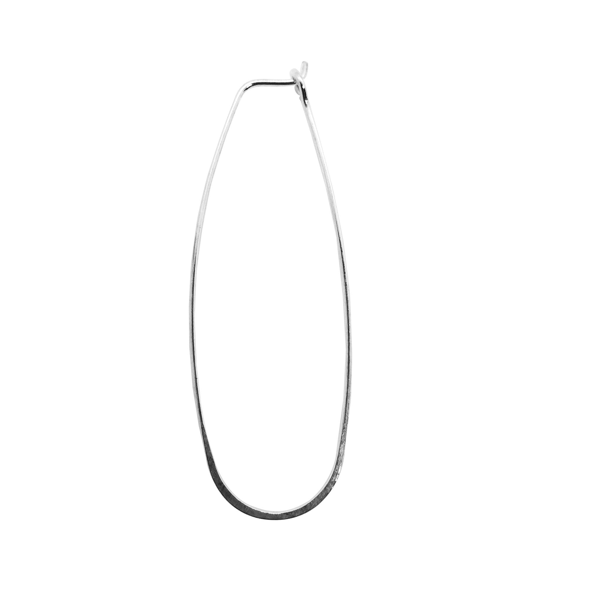 Silver Overlay Long Teardrop Hoop Earwire Wholesale handcrafted in India with polished silver overlay finish