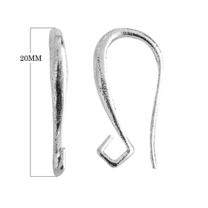 Silver Overlay Classic Hook Earwire Wholesale handcrafted in India with polished silver overlay finish