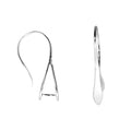 Silver Overlay Open Frame Earwire Wholesale handcrafted in India with polished silver overlay finish